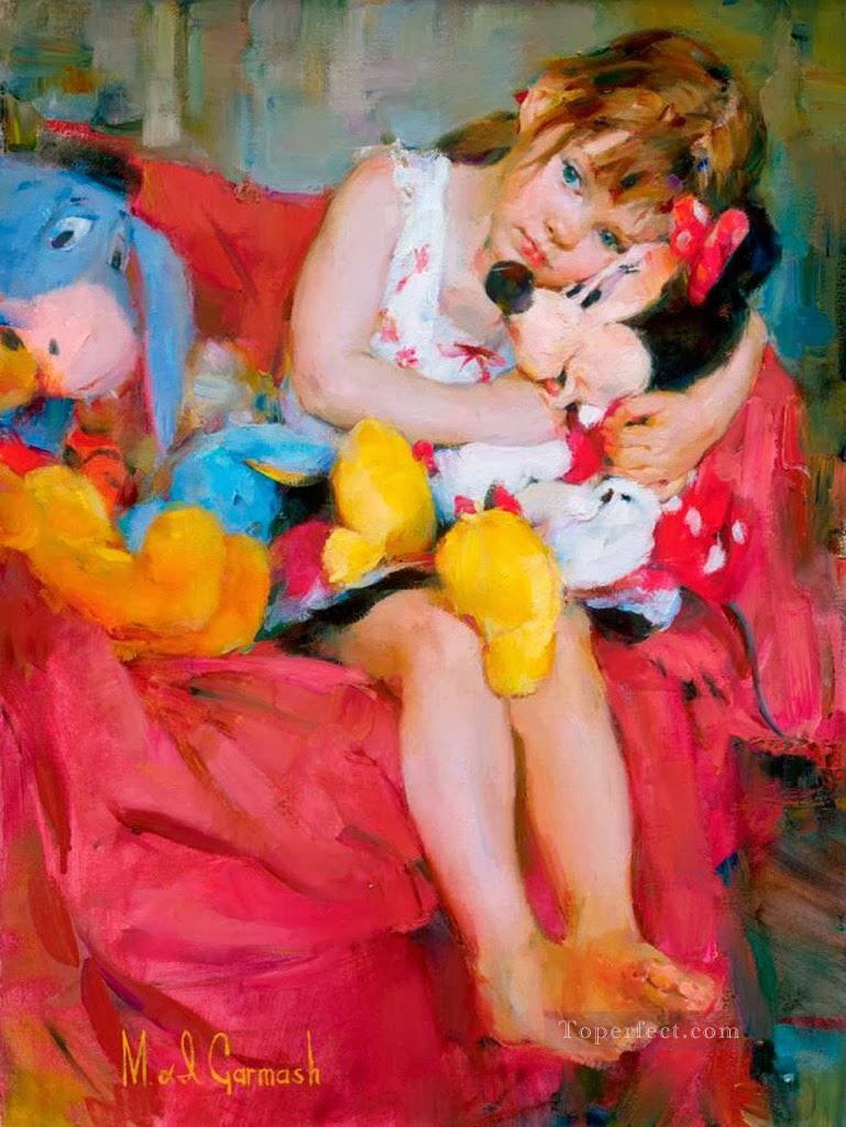 Chica Bonita MIG 33 Disney Pintura al óleo